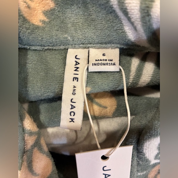 NWT- Janie and Jack Tropical Floral Terry Matching Set - Picture 4 of 7